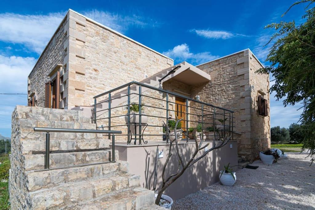 Stone Villa Halepa With Panoramic View. Neon Khorion  Exterior photo