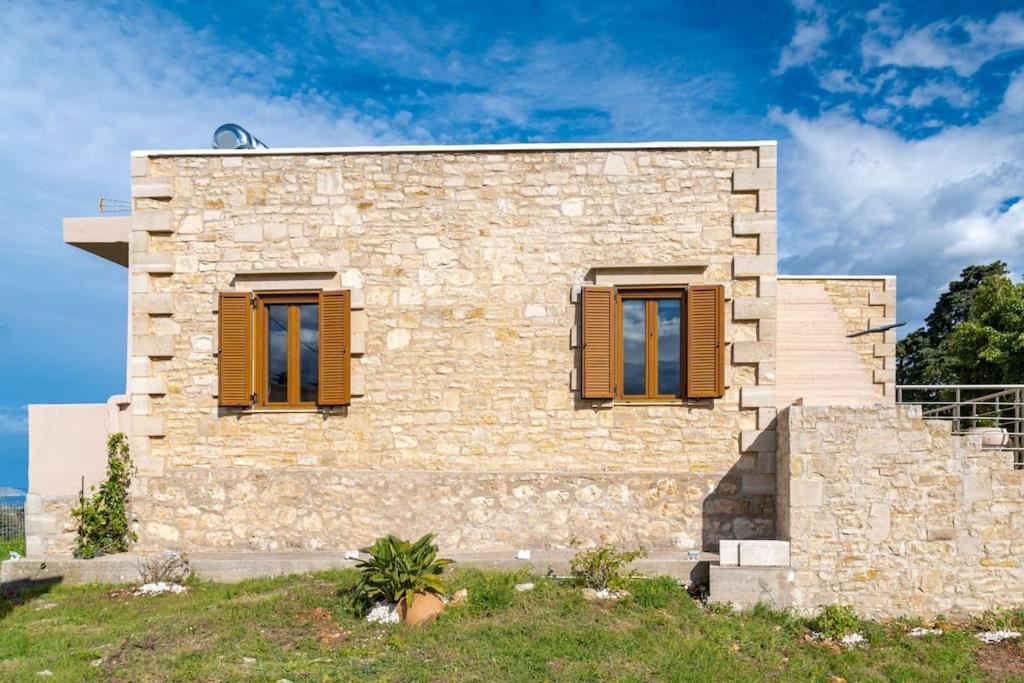 Stone Villa Halepa With Panoramic View. Neon Khorion  Exterior photo