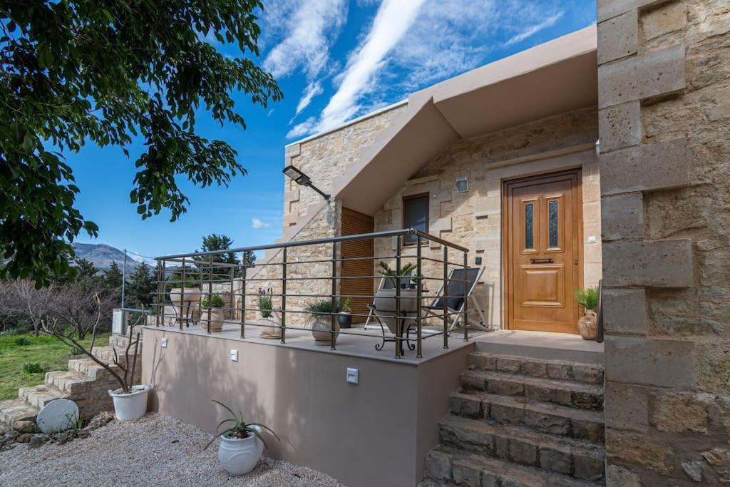 Stone Villa Halepa With Panoramic View. Neon Khorion  Exterior photo