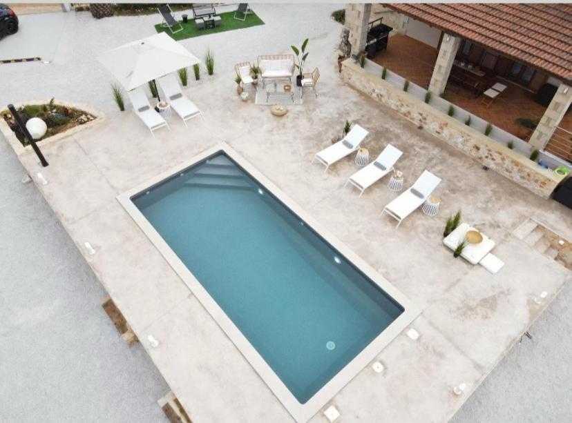 Stone Villa Halepa With Panoramic View. Neon Khorion  Exterior photo