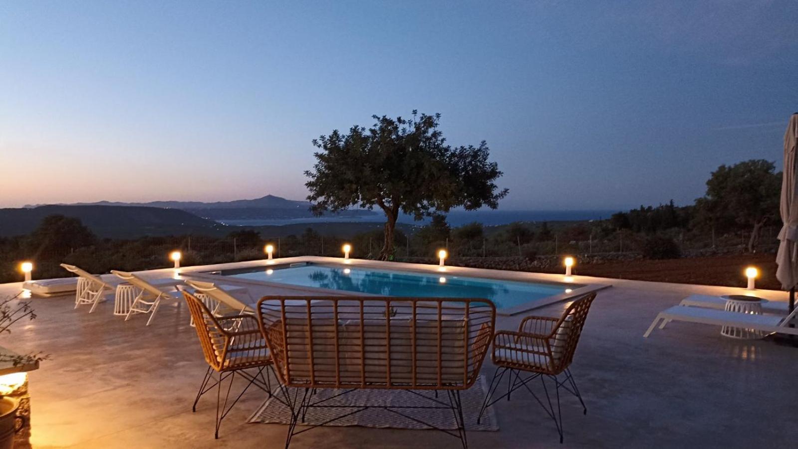 Stone Villa Halepa With Panoramic View. Neon Khorion  Exterior photo