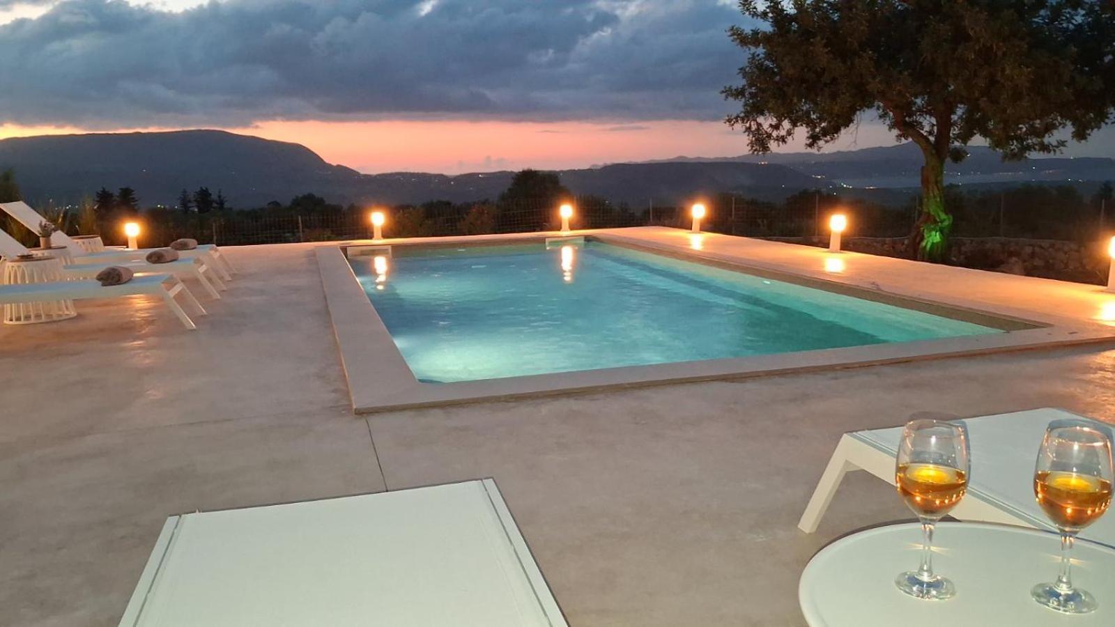 Stone Villa Halepa With Panoramic View. Neon Khorion  Exterior photo